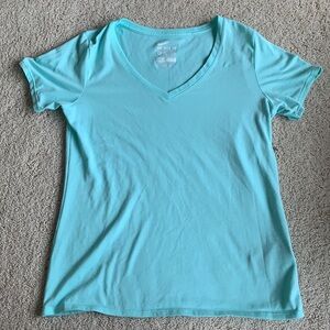 Mint green/teal v-neck dri-fit The Nike Tee shirt